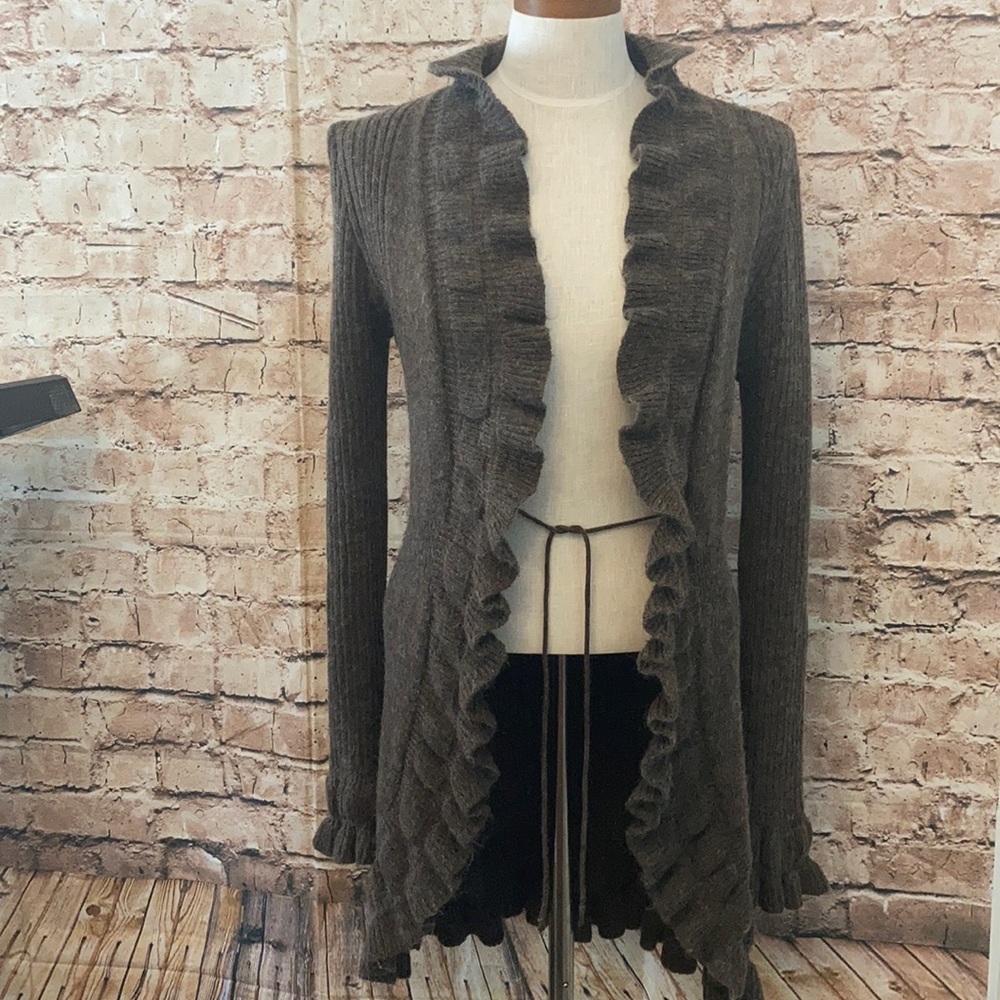 Elisabetta wool, mohair long cardigan